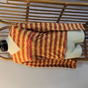 The North Face A5 series base layer long sleeve striped top size L yellow orange